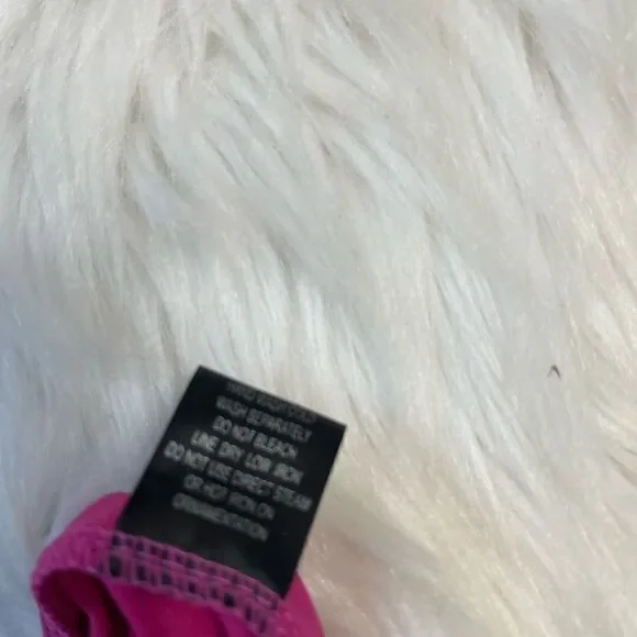 Glamour Hot pink polyester and spandex flowy sleeveless rhinestones accents SZ16 - Picture 11 of 12